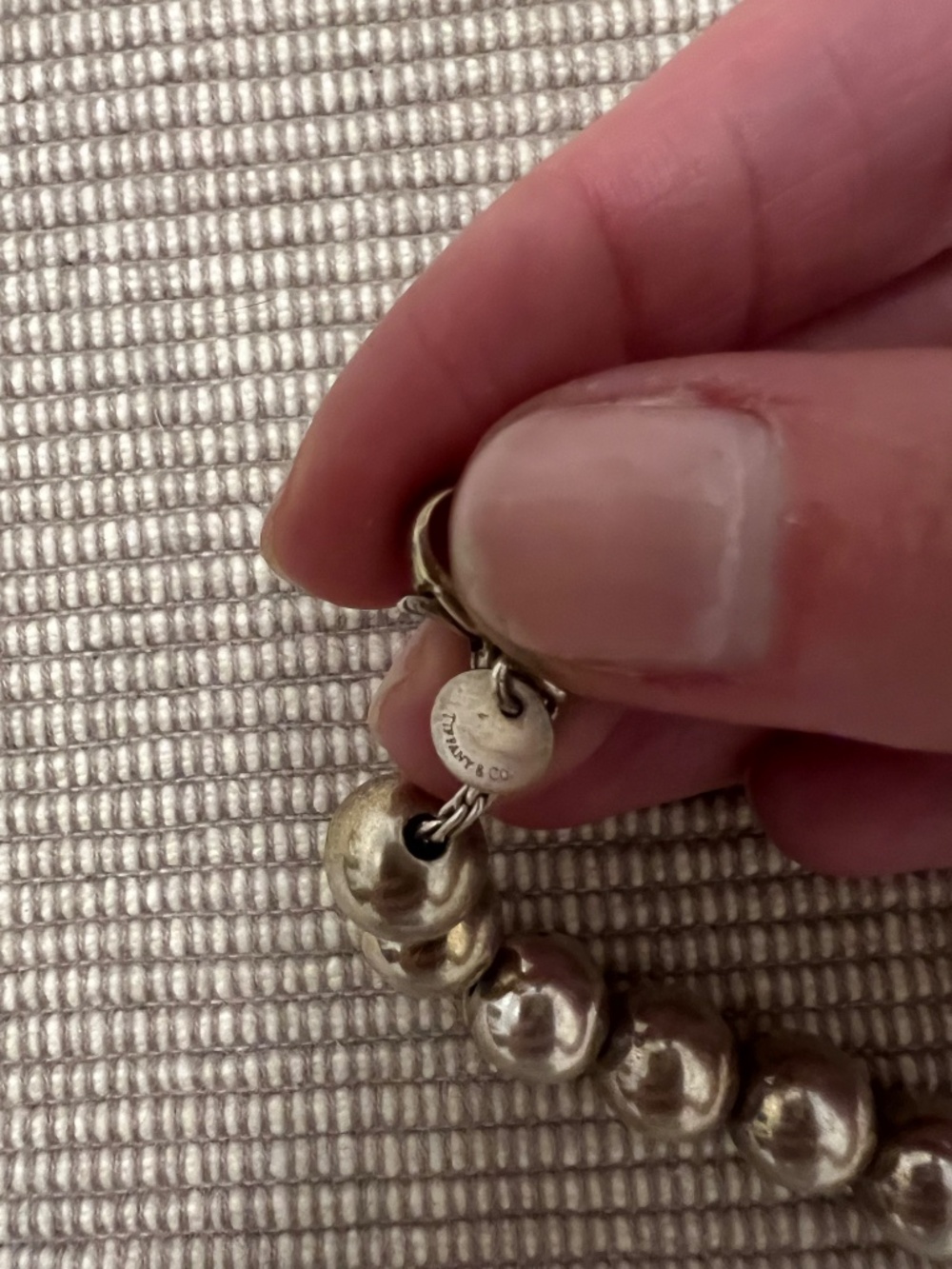 Vintage Tiffany & Co. Silver Ball & Bead Bracelet - Picture 3 of 3
